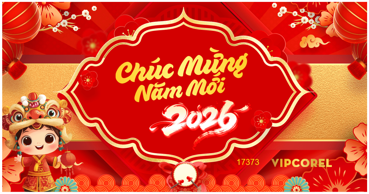 Backdrop Happy New Year 2026 file corel #200