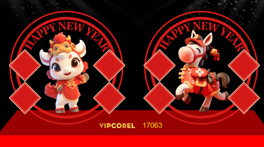 Backdrop Happy New Year 2026 file corel #44