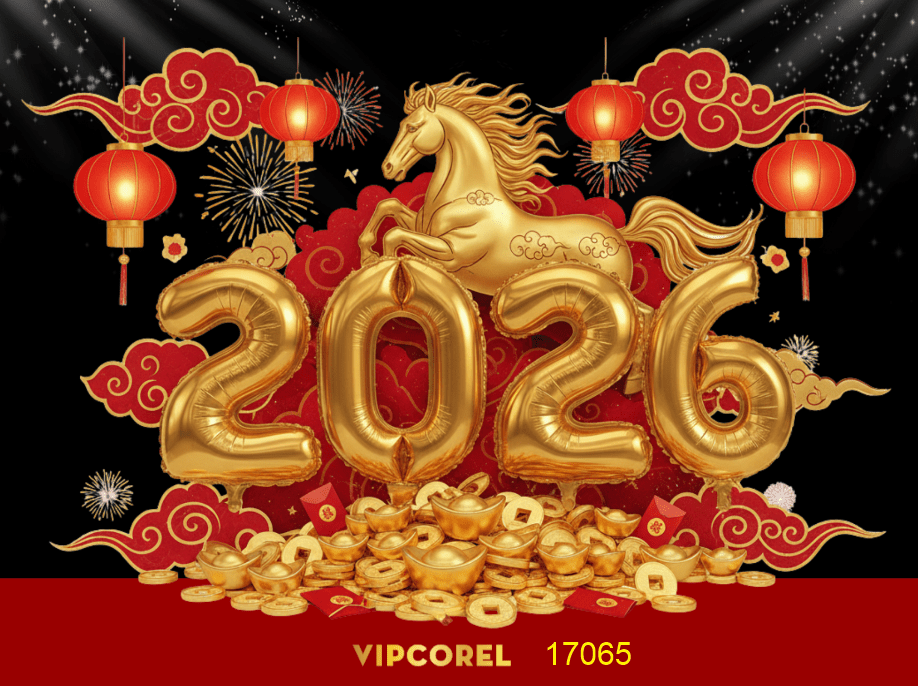 Backdrop Happy New Year 2026 file corel #46