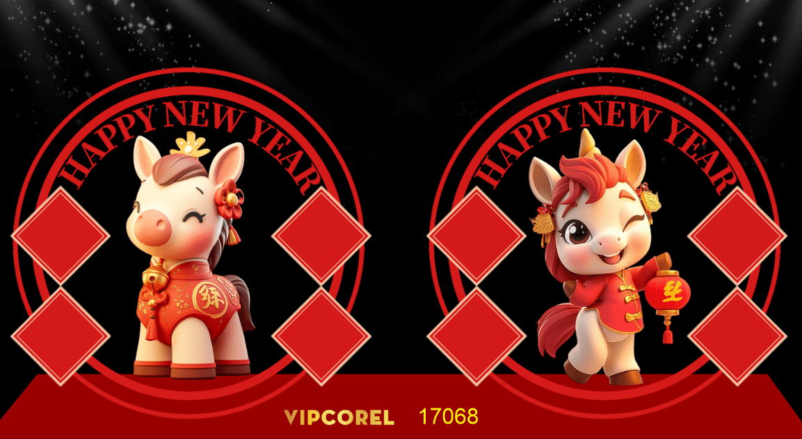 Backdrop Happy New Year 2026 file corel #49