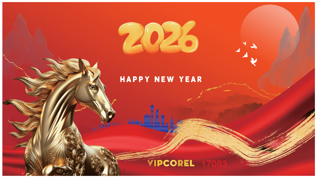 Backdrop Happy New Year 2026 file corel #64