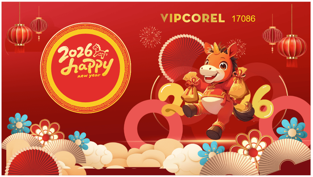 Backdrop Happy New Year 2026 file corel #67