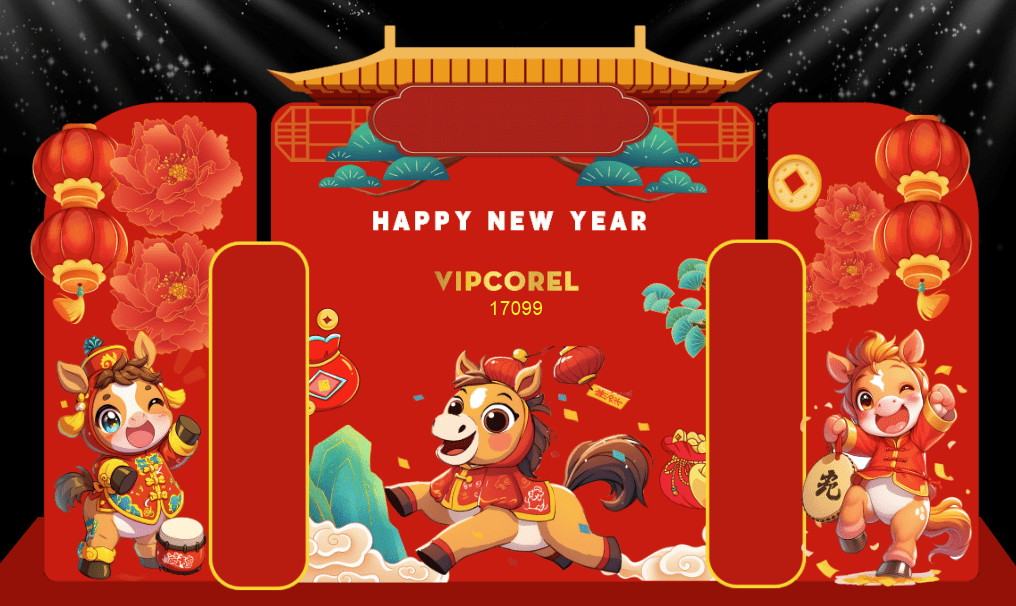 Backdrop Happy New Year 2026 file corel #79