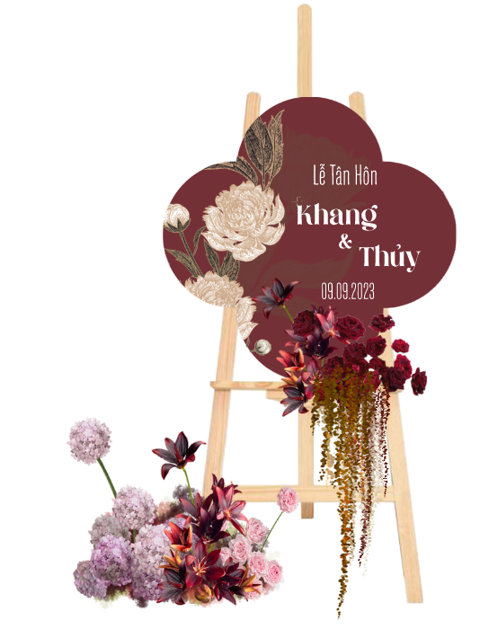 Bảng tên cô dâu chú rể để cổng wedding welcome #2