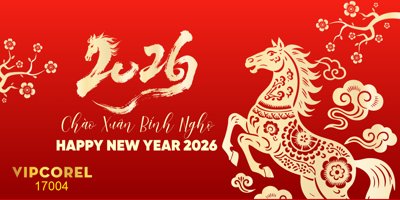 Download file Backdrop Happy New Year 2026 file corel #11 (gốc) in mica cao cấp
