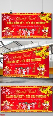 File in trần file in baner tết 2023 phông tết tất niên khai xuân TE264 (bản gốc) phong cảnh
