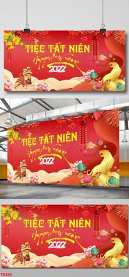 File in ấn file in baner tết 2023 phông tết tất niên khai xuân TE282 (bản gốc) sắc nét
