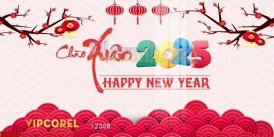 File tranh gốc file in banner tết 2025 phông tết tất niên khai xuân chúc mừng năm mới 2025 TET1017 chủ đề hiện đại