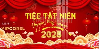 Hình ảnh file gốc file in banner tết 2025 phông tết tất niên khai xuân chúc mừng năm mới 2025 TET1027 (chất lượng cao)