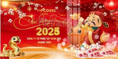 File gốc in ấn file in banner tết 2025 phông tết tất niên khai xuân chúc mừng năm mới 2025 TET1045 độ phân giải cao