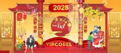 File tranh file in banner tết 2025 phông tết tất niên khai xuân chúc mừng năm mới 2025 TET1083 (bản gốc) in canvas
