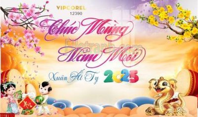 File in ấn file in banner tết 2025 phông tết tất niên khai xuân chúc mừng năm mới 2025 TET1100 chuyên nghiệp