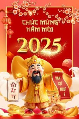 File tranh Background phông nền banner chúc mừng năm mới , tất niên tết 2025 TET1353 (gốc) in vải canvas