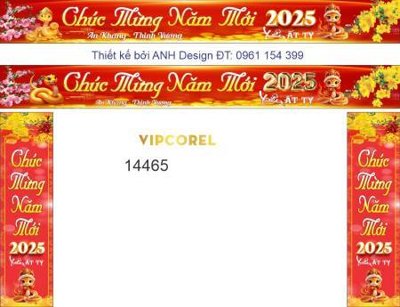 File tranh trang trí File check in decor backop trang trí cổng tết năm mới 2025 TET1434 (file gốc)