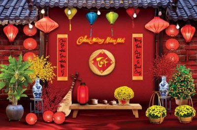 File gốc File tiểu cảnh tết check in phông tết 2025 TET1479 (in tráng gương) nghệ thuật