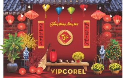 File tranh File tiểu cảnh tết check in phông tết 2025 TET1481 (gốc) chủ đề động vật