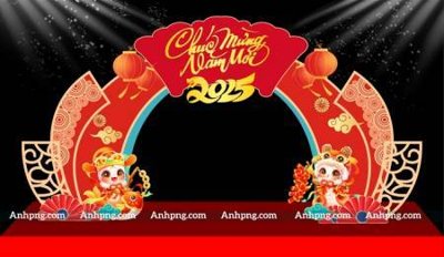 Ảnh gốc File backdrop decor check in xuân ất tỵ 2025 TET1714 (nét căng) in mica