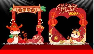 File PSD File backdrop decor check in xuân ất tỵ 2025 TET1738 (gốc) cho designer