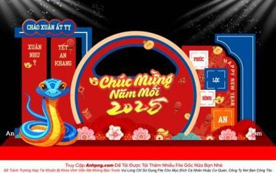 Tải file File phông nền tiệc tất niên tết 2025 Background backdrop chào xuân ất tỵ TET1814 (gốc) chủ đề phong thủy