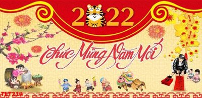 File tranh file in baner tết 2023 phông tết tất niên khai xuân TET219 (bản gốc) treo quán cafe