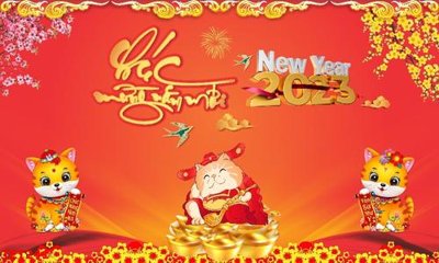 File gốc file in baner tết 2023 phông tết tất niên khai xuân TET241 (PNG) nền trong suốt