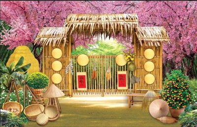 Download file file in baner tết 2023 phông tết tất niên khai xuân TET516 (gốc) cho xưởng in