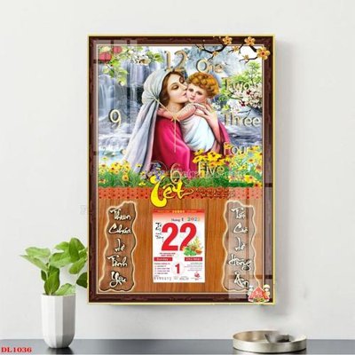 File tranh gốc File in đốc lịch block lịch DL1036 (sắc nét từng chi tiết)