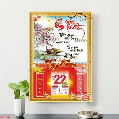 File gốc in ấn File in đốc lịch block lịch DL1051 độ phân giải cao