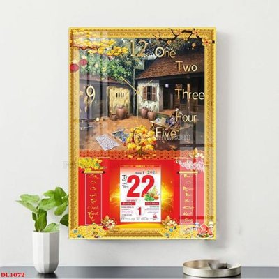 File gốc File in đốc lịch block lịch DL1072 (in mica) trang trí
