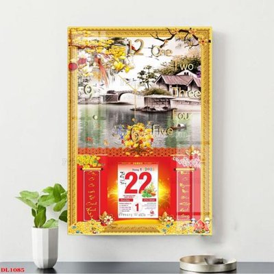 File in lụa File in đốc lịch block lịch DL1085 (tân cổ điển) File in đốc lịch block lịch DL1085