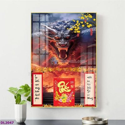 File gốc File in đốc lịch tết block lịch TDL2047 (in lụa) hoa văn cổ điển