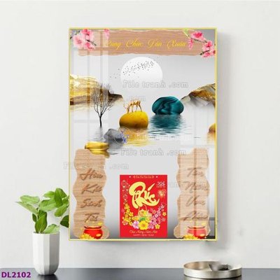 File tranh trang trí File in đốc lịch tết block lịch TDL2102 (tải file gốc)