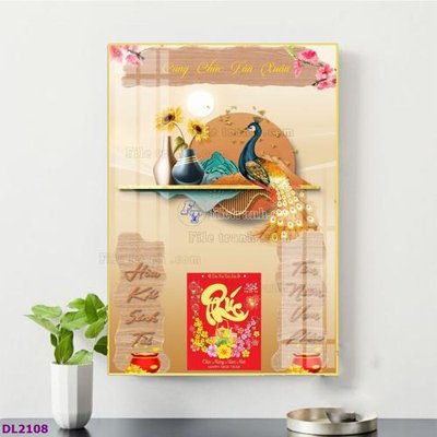 Tải file PSD File in đốc lịch tết block lịch TDL2108 (nguyên layer) để in