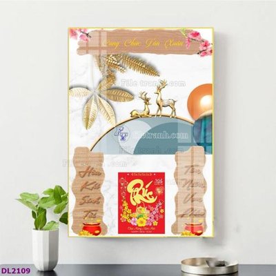 File tranh File in đốc lịch tết block lịch TDL2109 (bản gốc) treo phòng ăn