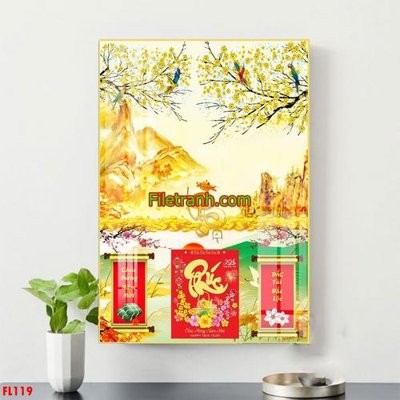 File in ấn File in tranh đốc lịch tết block lịch FL119 chuyên nghiệp