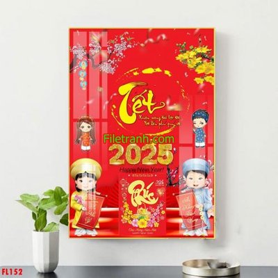 File tranh PSD File in tranh đốc lịch tết block lịch FL152 chất lượng cao