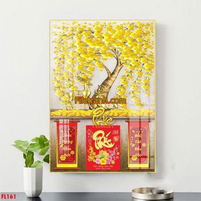 File in mica File in tranh đốc lịch tết block lịch FL161 (bản gốc) sắc sảo