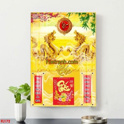 File PSD File in tranh đốc lịch tết block lịch FL172 (nguyên bản) cho thiết kế