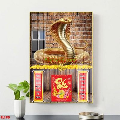 Ảnh gốc File in tranh đốc lịch tết block lịch FL190 (nét căng) in mica