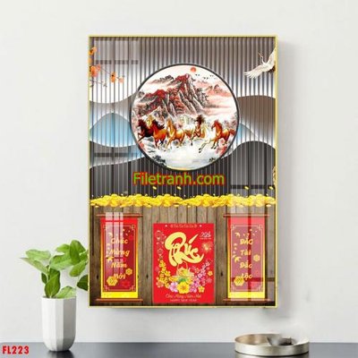 File in trần File in tranh đốc lịch tết block lịch FL223 (bản gốc) 5D