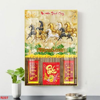 Tải file File in tranh đốc lịch tết block lịch FL227 (PSD) cho in tranh 3D