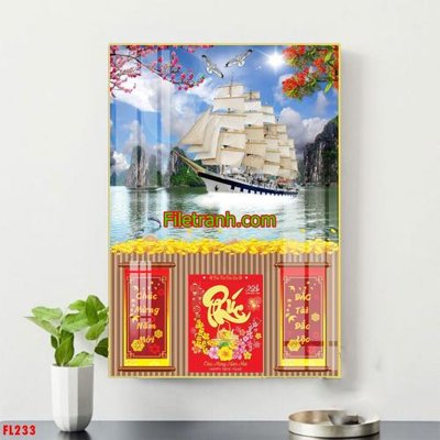 File PSD File in tranh đốc lịch tết block lịch FL233 (gốc) tách lớp chi tiết