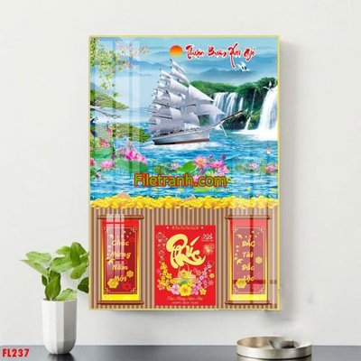 File PSD File in tranh đốc lịch tết block lịch FL237 (bản gốc) dễ dàng edit