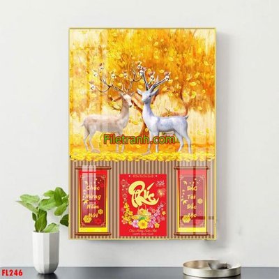 File gốc File in tranh đốc lịch tết block lịch FL246 (in lụa) tranh phong thủy