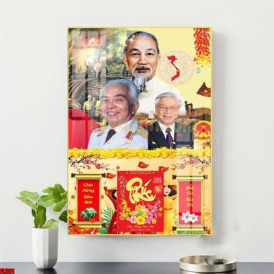 File gốc File in tranh đốc lịch tết 2025 block lịch bác hồ bác giáp bác trọng FL301 (in mica) làm quà tặng