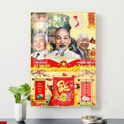 Hình ảnh file gốc File in tranh đốc lịch tết 2025 block lịch bác hồ bác giáp bác trọng FL302 (chất lượng cao)