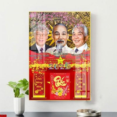 Tải file File in tranh đốc lịch tết 2025 block lịch bác hồ bác giáp bác trọng FL309 (gốc) làm file thiết kế