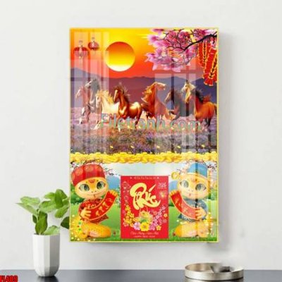 File tranh File in tranh đốc lịch tết block lịch ất tỵ con rắn FL409 (bản gốc) treo phòng ăn