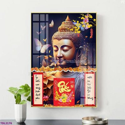 File in trần File in đốc lịch tết block lịch TDL2176 (file gốc) hoa văn 3D