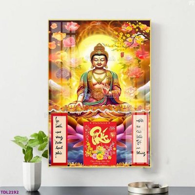 File in trần File in đốc lịch tết block lịch TDL2192 (file gốc) hoa văn 3D